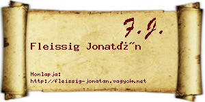 Fleissig Jonatán névjegykártya